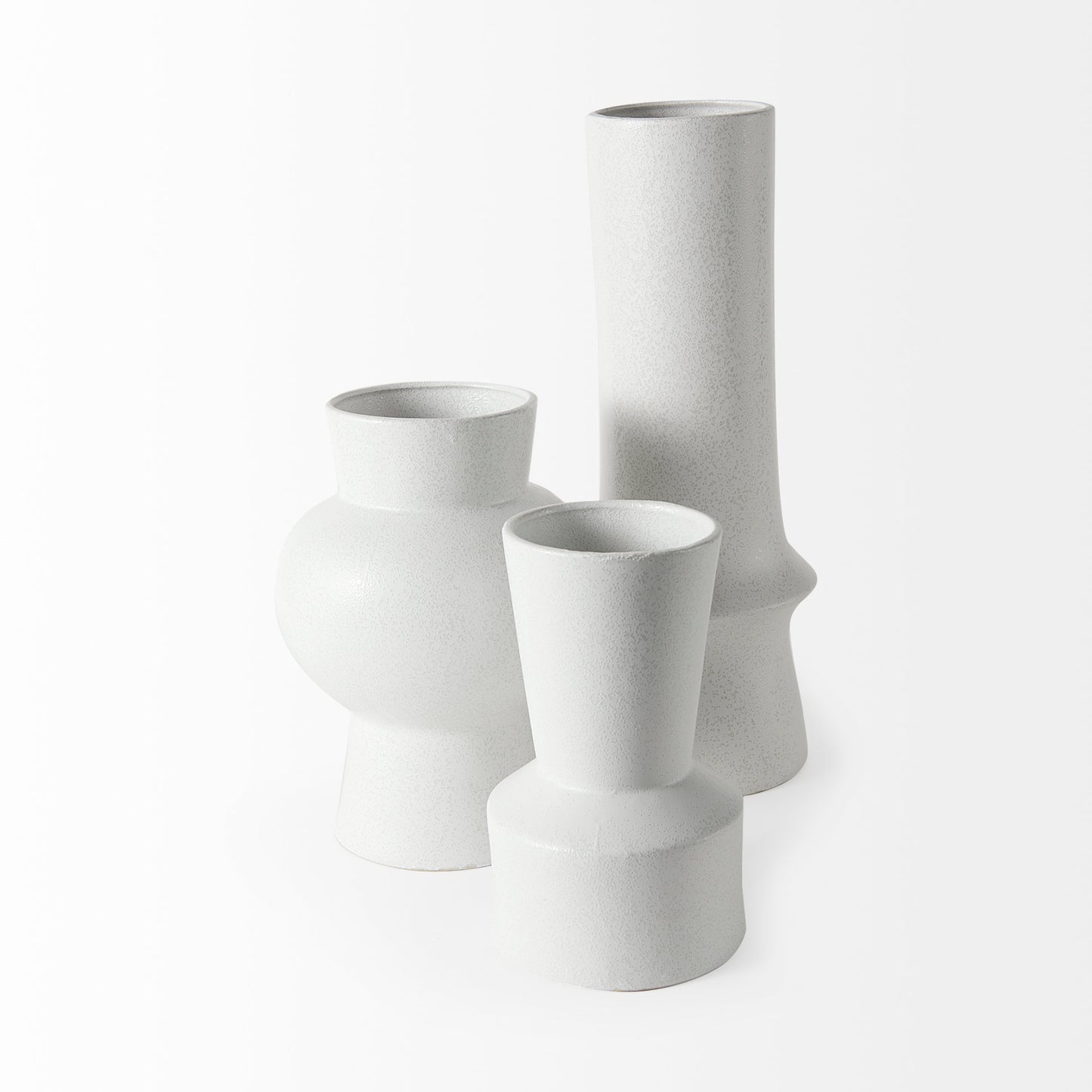 Laforge 9.4H Small White Ceramic Vase