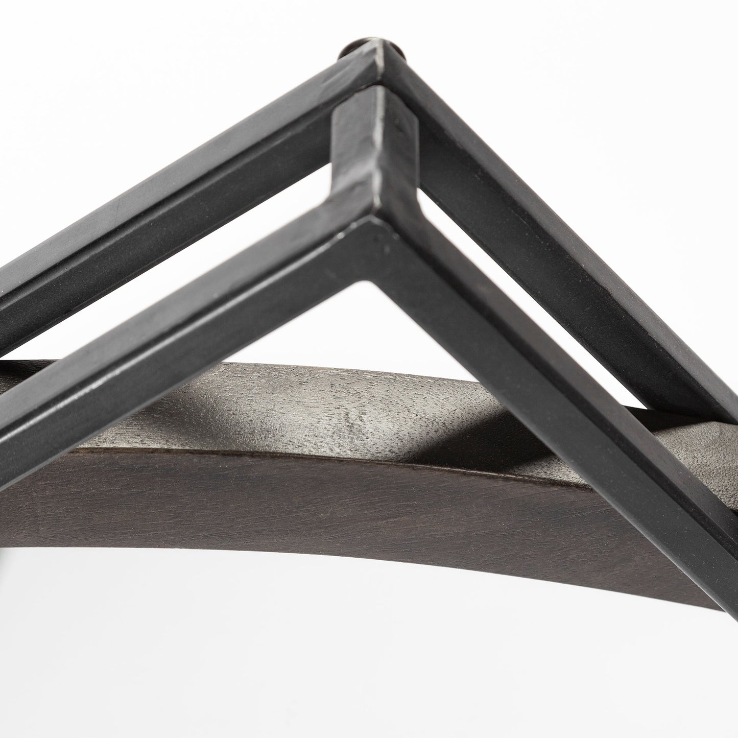 Norbert 46" Round-Square Black Wood/Metal Frame Mirror