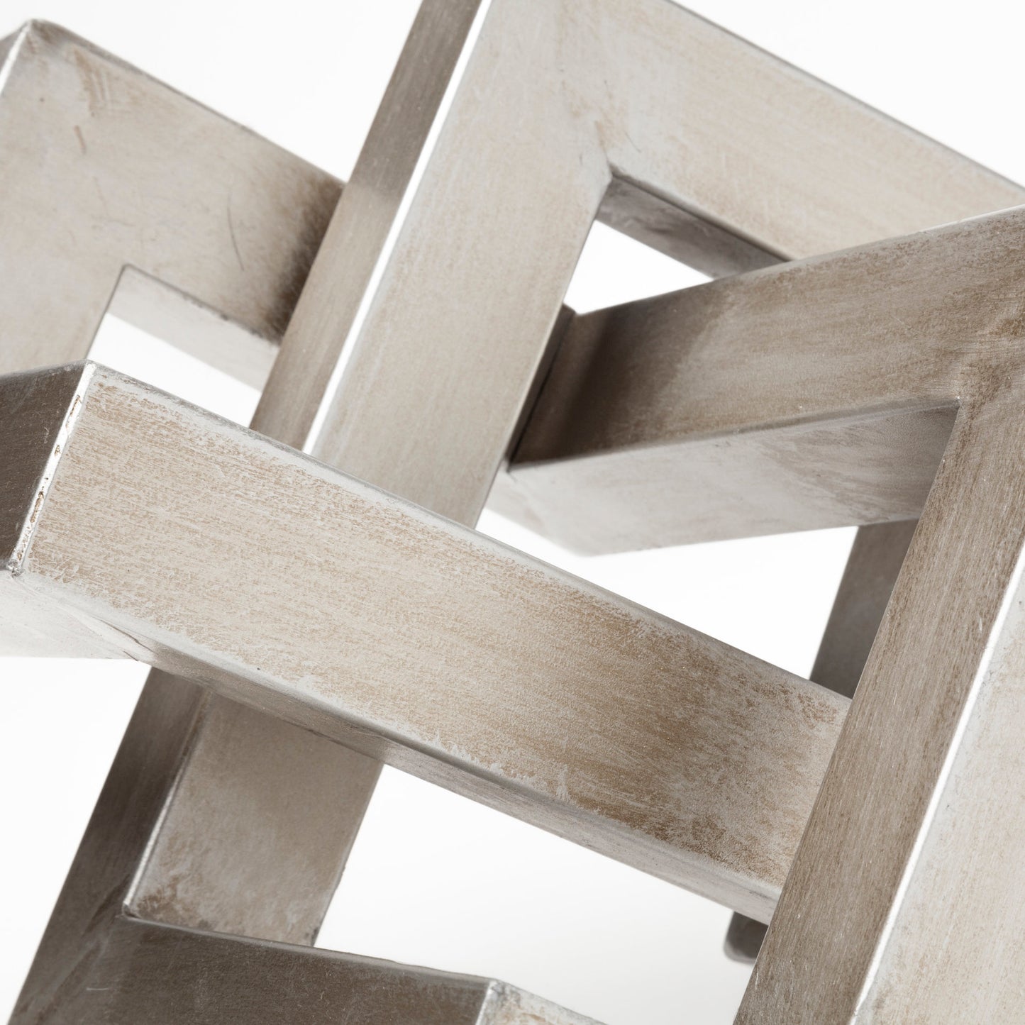 Link Small Silver Metal Sculpture Decorative Object