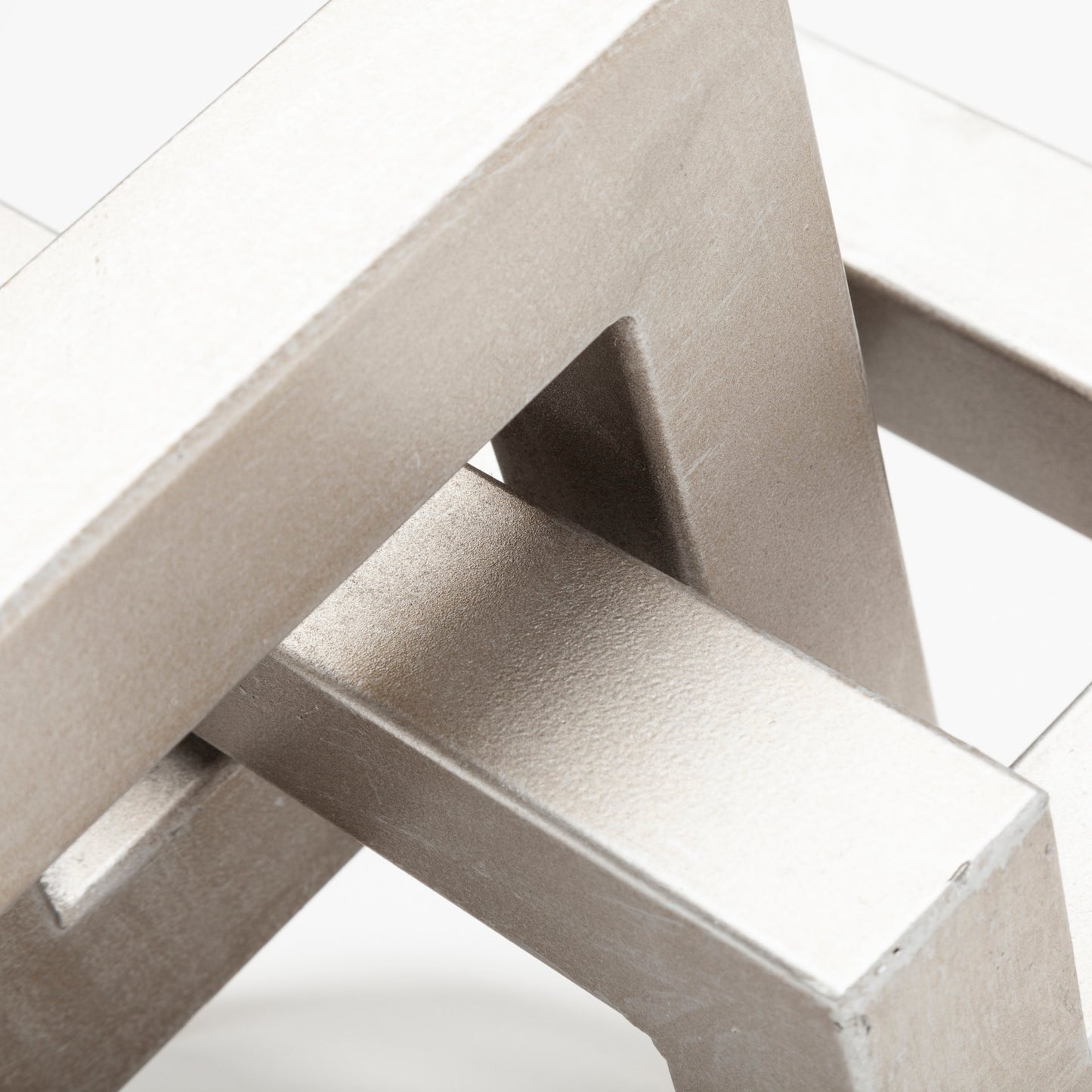 Link Small Silver Metal Sculpture Decorative Object