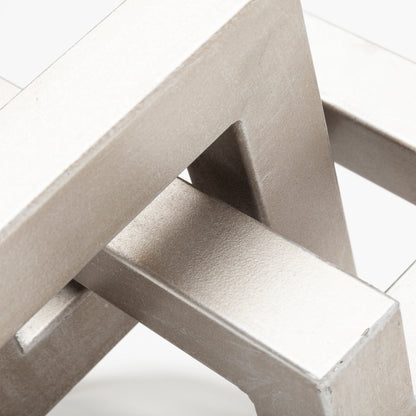 Link Small Silver Metal Sculpture Decorative Object