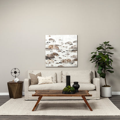 Oris Black Metal/Wood Open Frame Table Clock