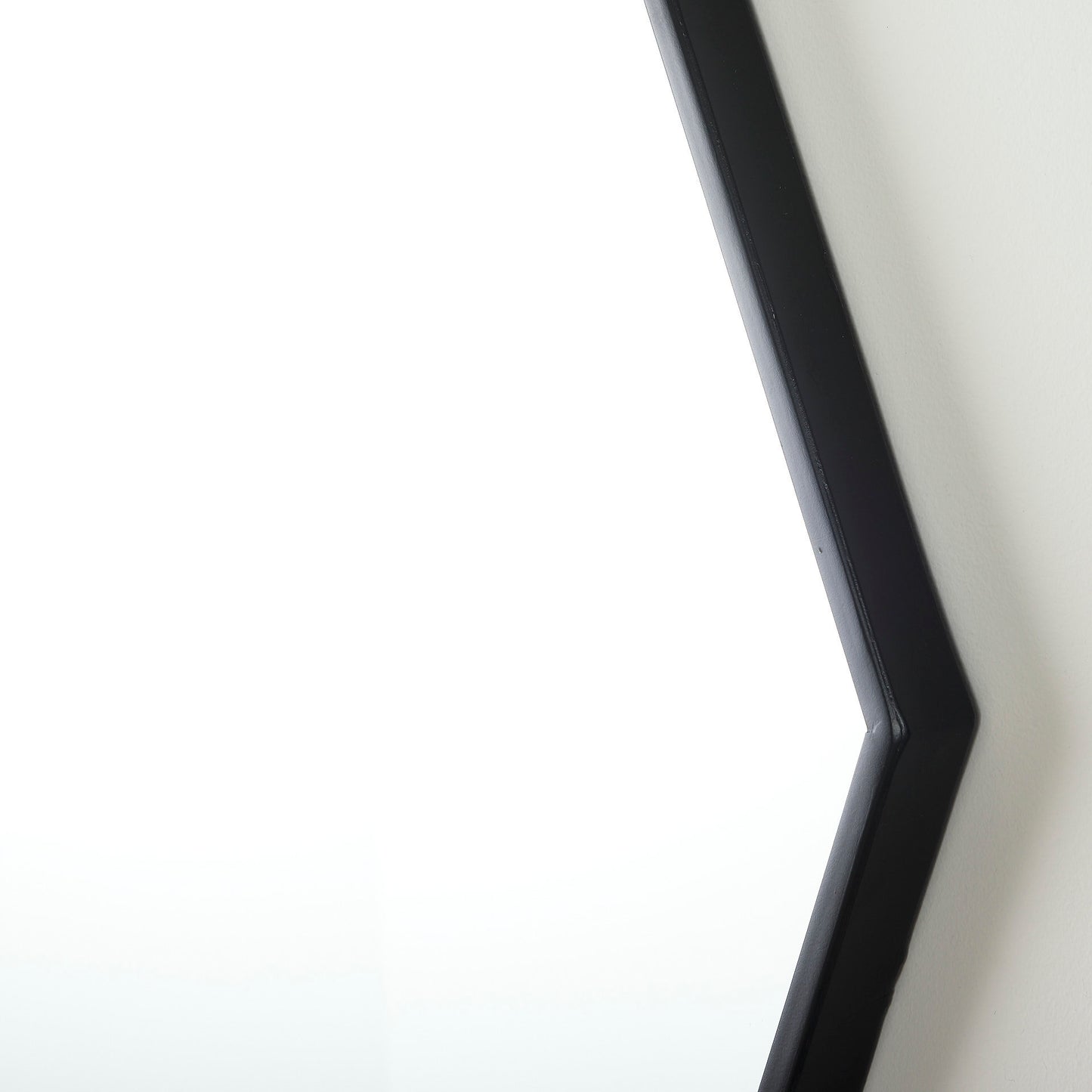 Helix 37" Octogon Black Metal Frame Mirror