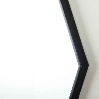 Helix 37" Octogon Black Metal Frame Mirror
