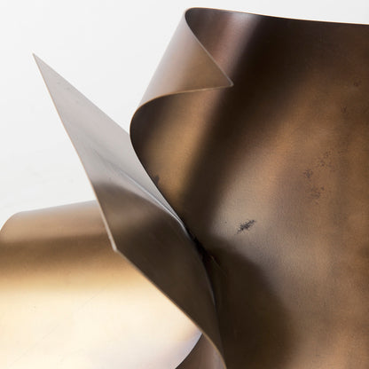 Francesca 11.8L x 11.8W x 11.8H Antique Gold Metal Sculptural Decorative Object