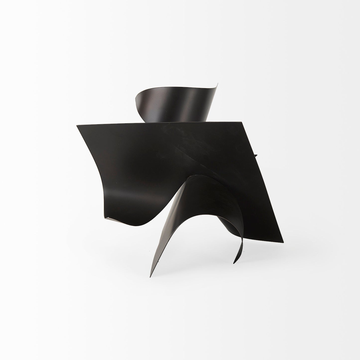 Francesca 11.8L x 11.8W x 11.8H Black Metal Sculptural Decorative Object