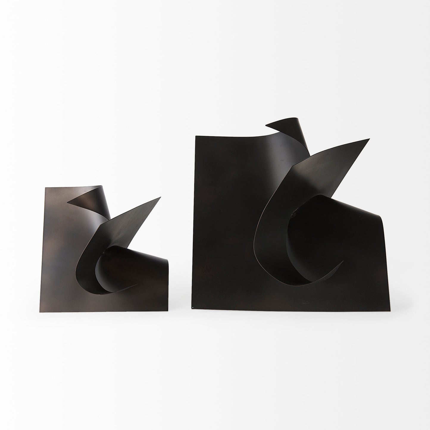 Francesca 11.8L x 11.8W x 11.8H Black Metal Sculptural Decorative Object