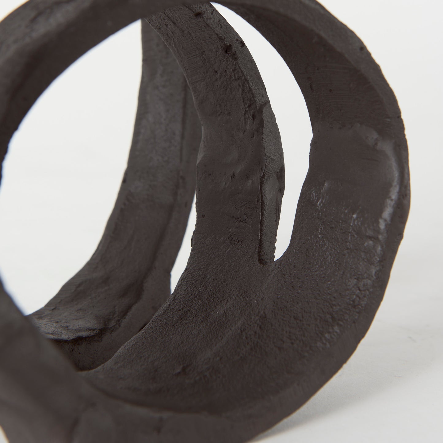 Stanislaw II Black Metal Infinite Ribbon Sculpture