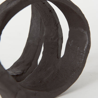 Stanislaw II Black Metal Infinite Ribbon Sculpture