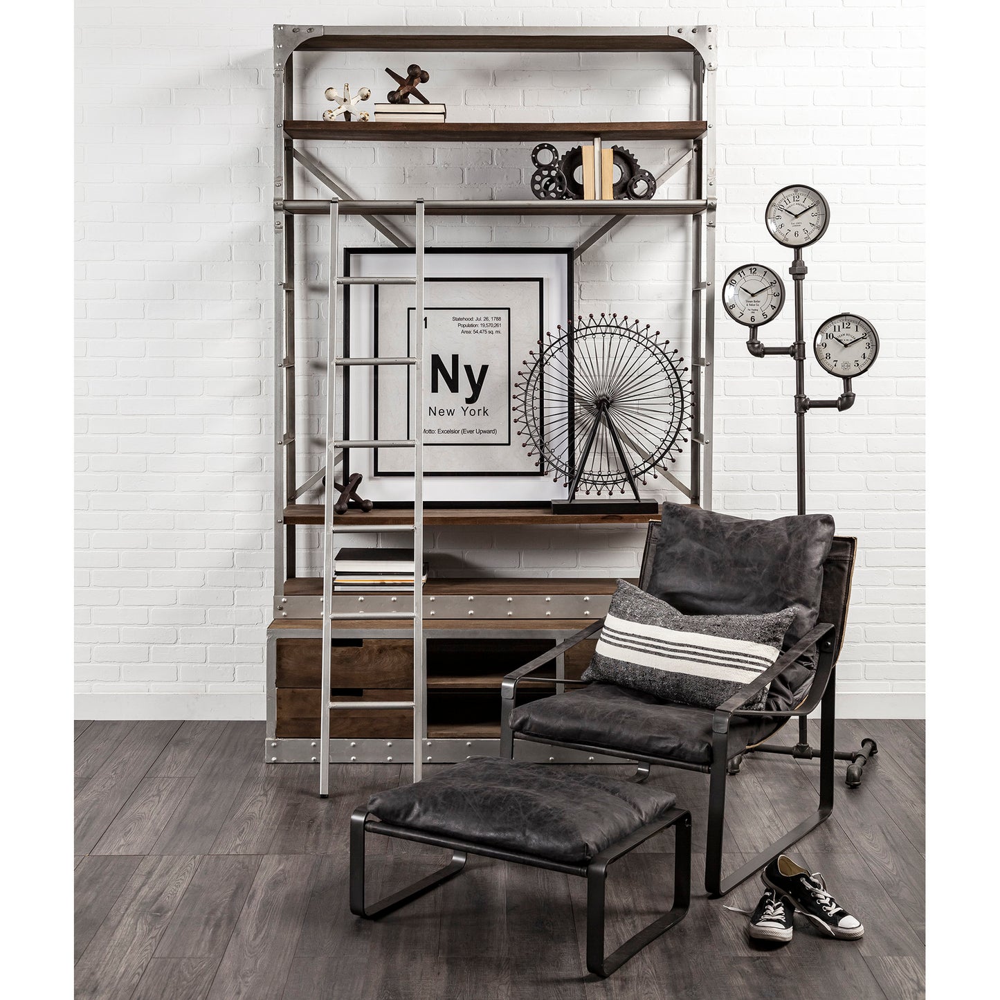 Sharon 14 x 26 Black With Stripes Decorative Pillow Cover