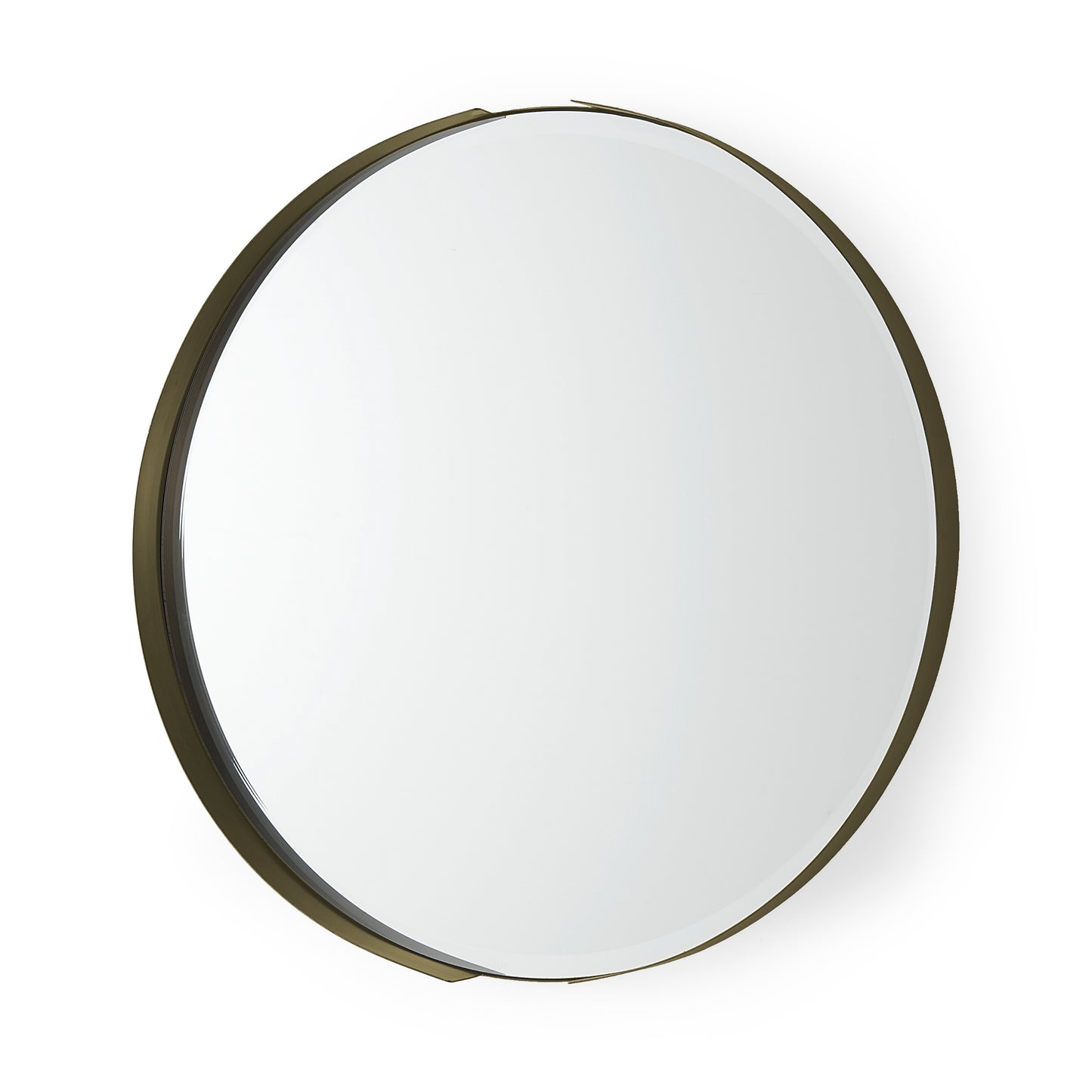 Adrianna 24.4" Gold Metal Round Mirror