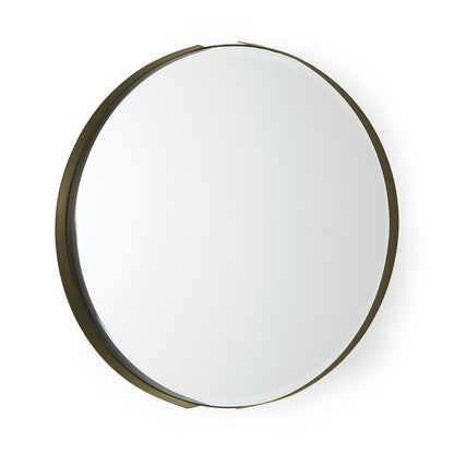 Adrianna 24.4" Gold Metal Round Mirror