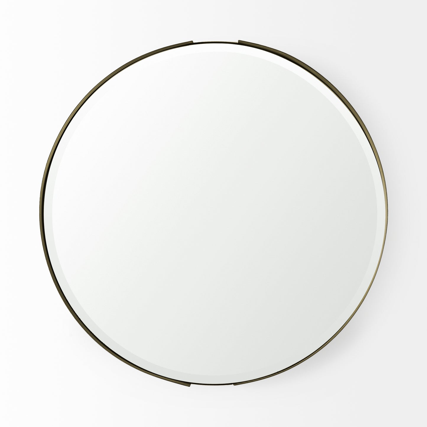 Adrianna 24.4" Gold Metal Round Mirror