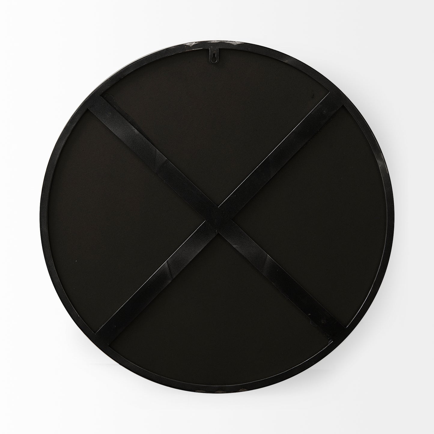 Adrianna 24.4" Gold Metal Round Mirror