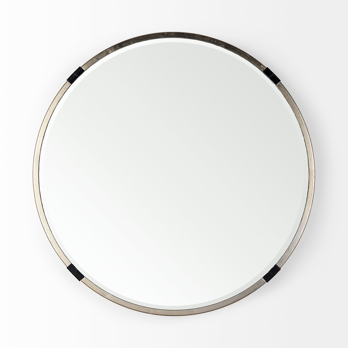 Melissa 23" Small Round Gold Metal Wall Mirror