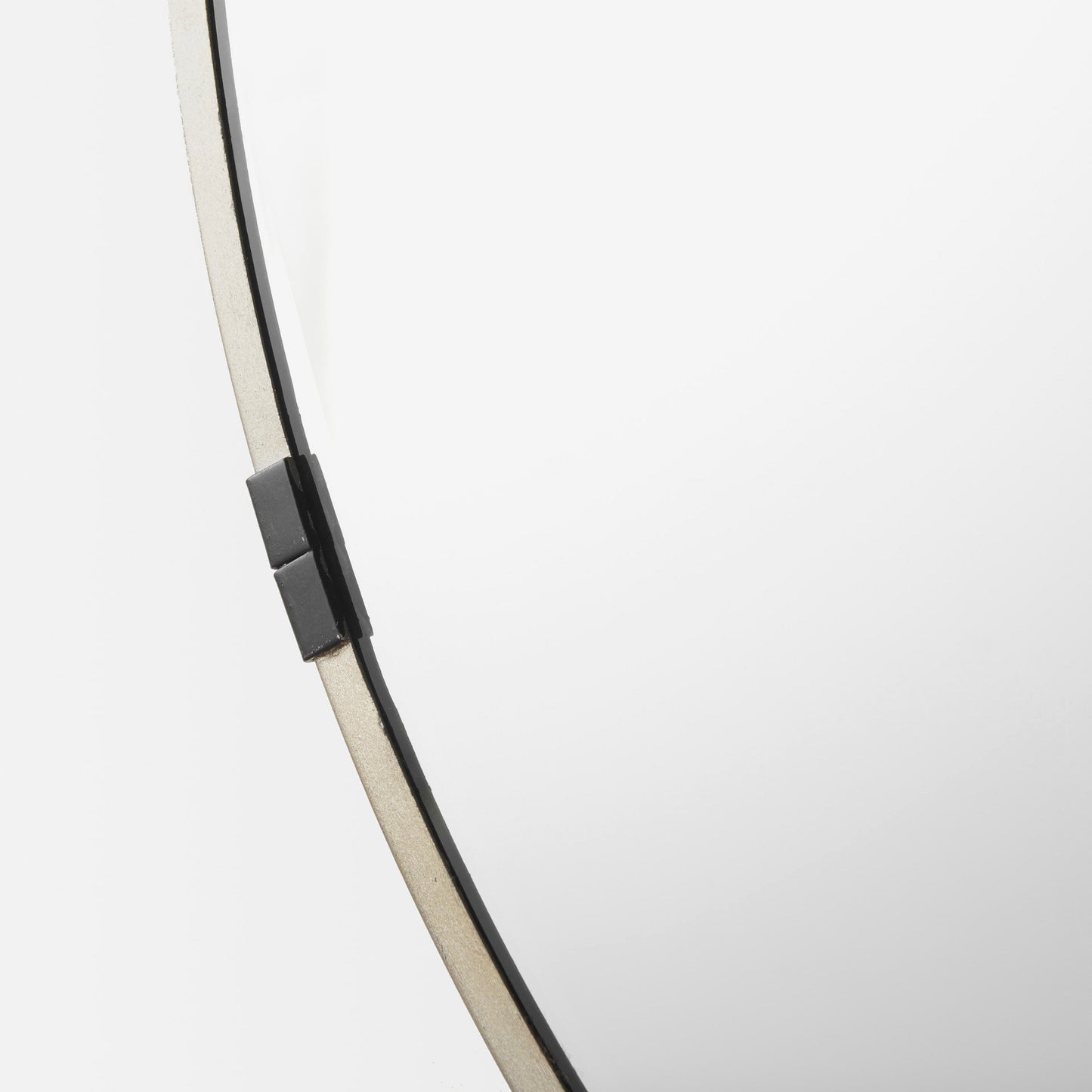 Melissa 23" Small Round Gold Metal Wall Mirror