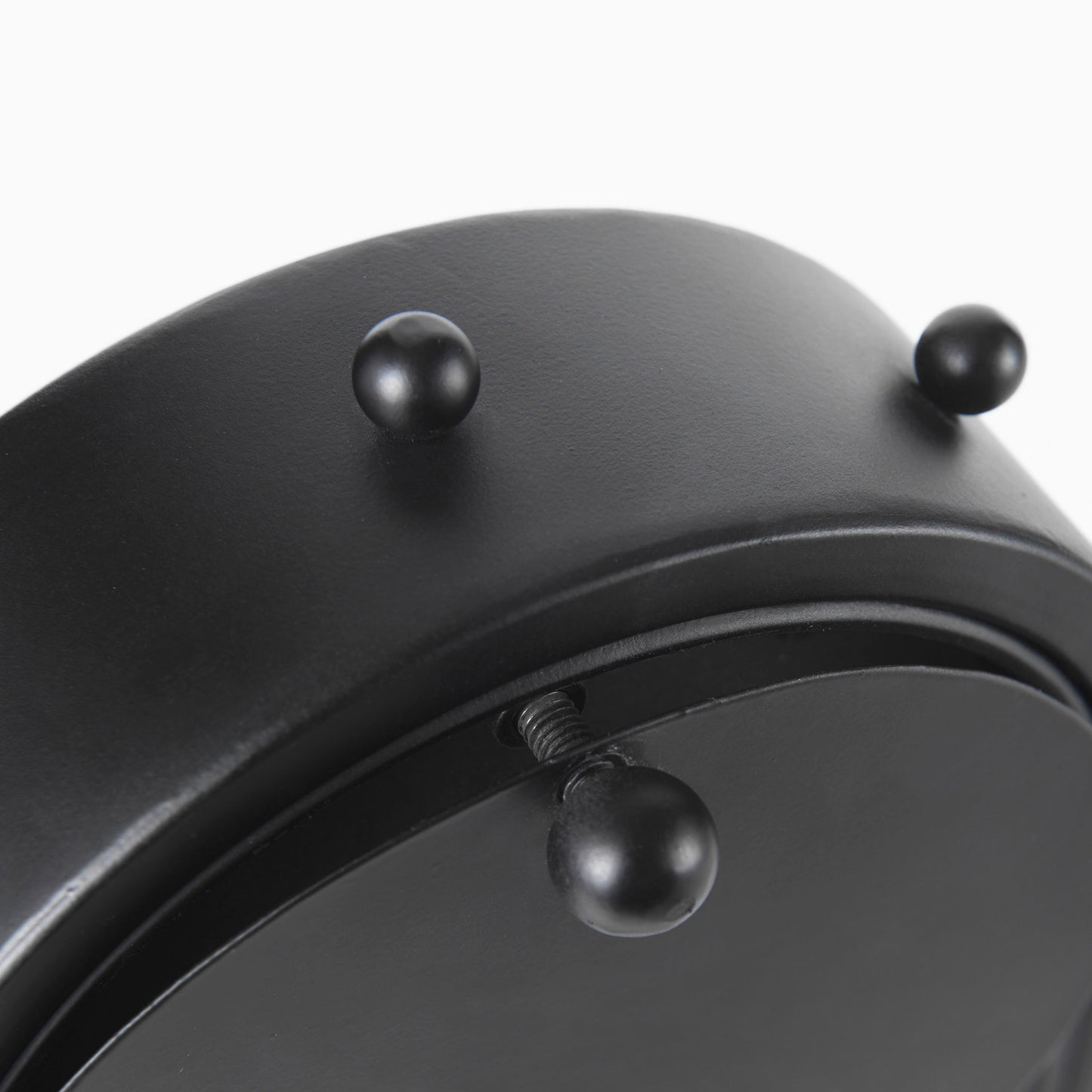 Marian 7.5L x 5.7W x 13.0H Black Studded Table Clock