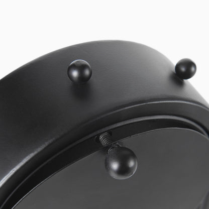 Marian 7.5L x 5.7W x 13.0H Black Studded Table Clock