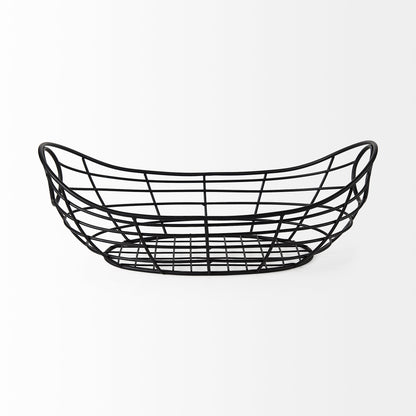 Mateo 22.0L x 12.0W x 7.9H Black Metal Basket