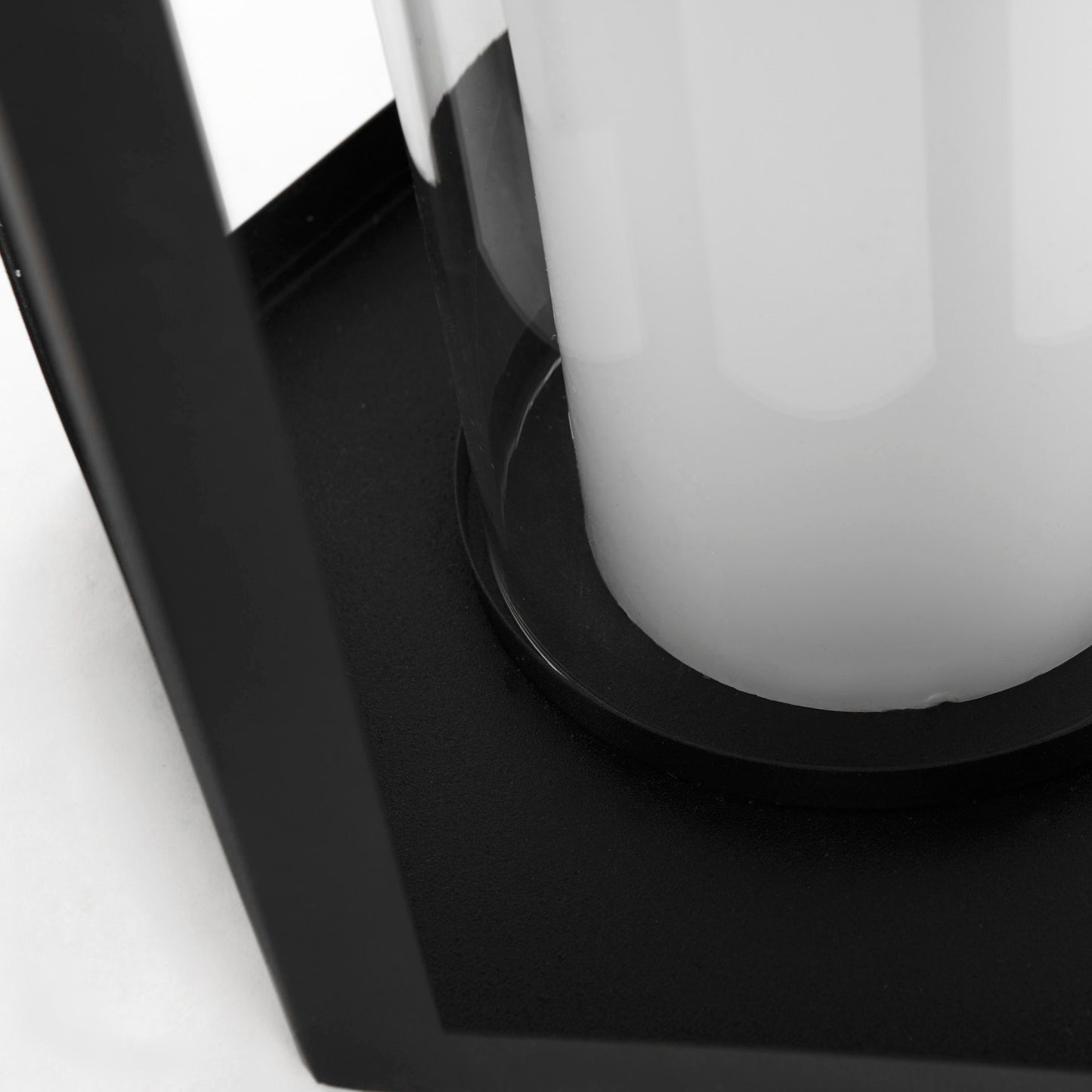 Balley 9.4L x 9.4W x 19.7H Set of Two Matte Black Metal Hexagonal Candle Holder Lanterns