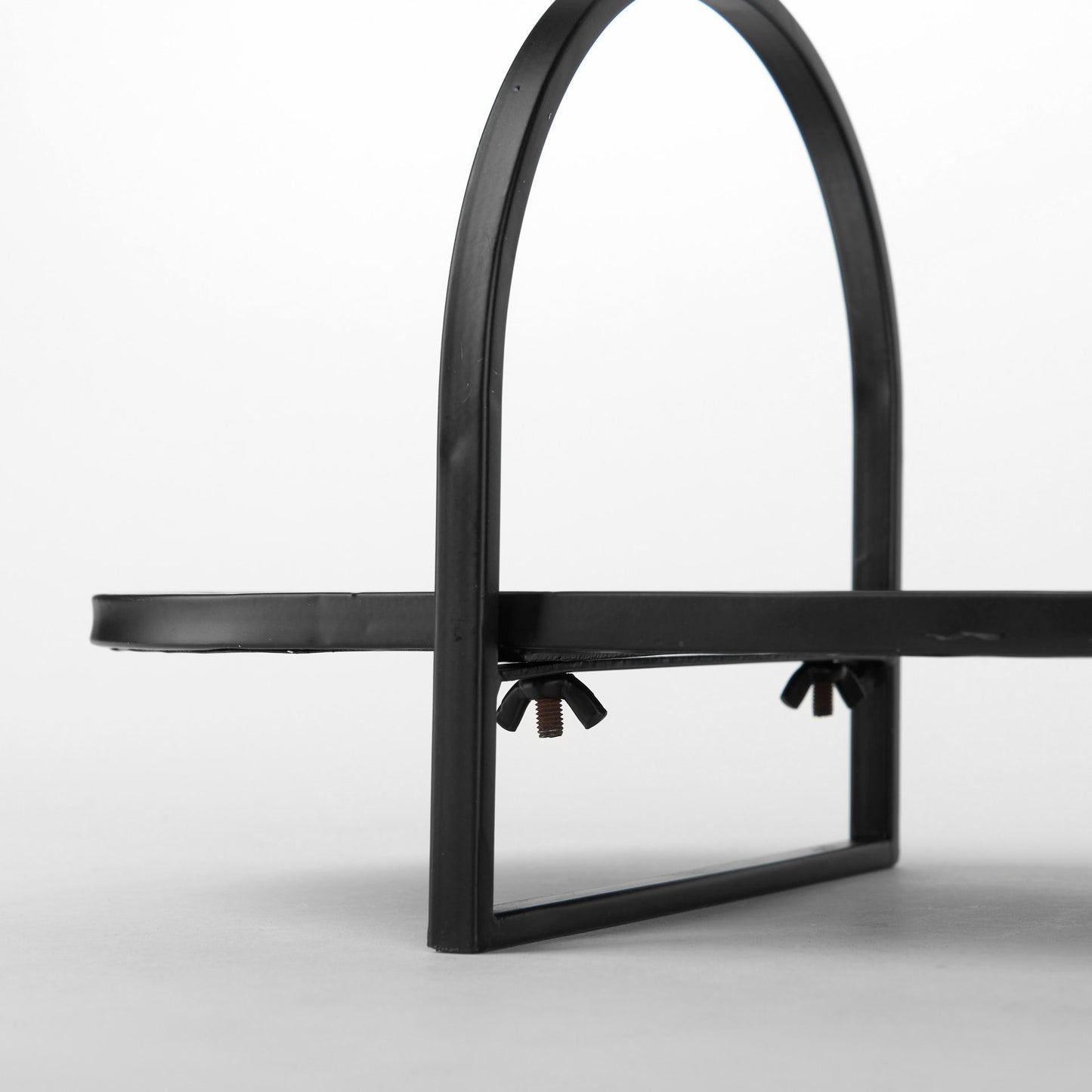 Evianna 30L x 7W x 7H Mirrored W/Black Metal Frame Tray