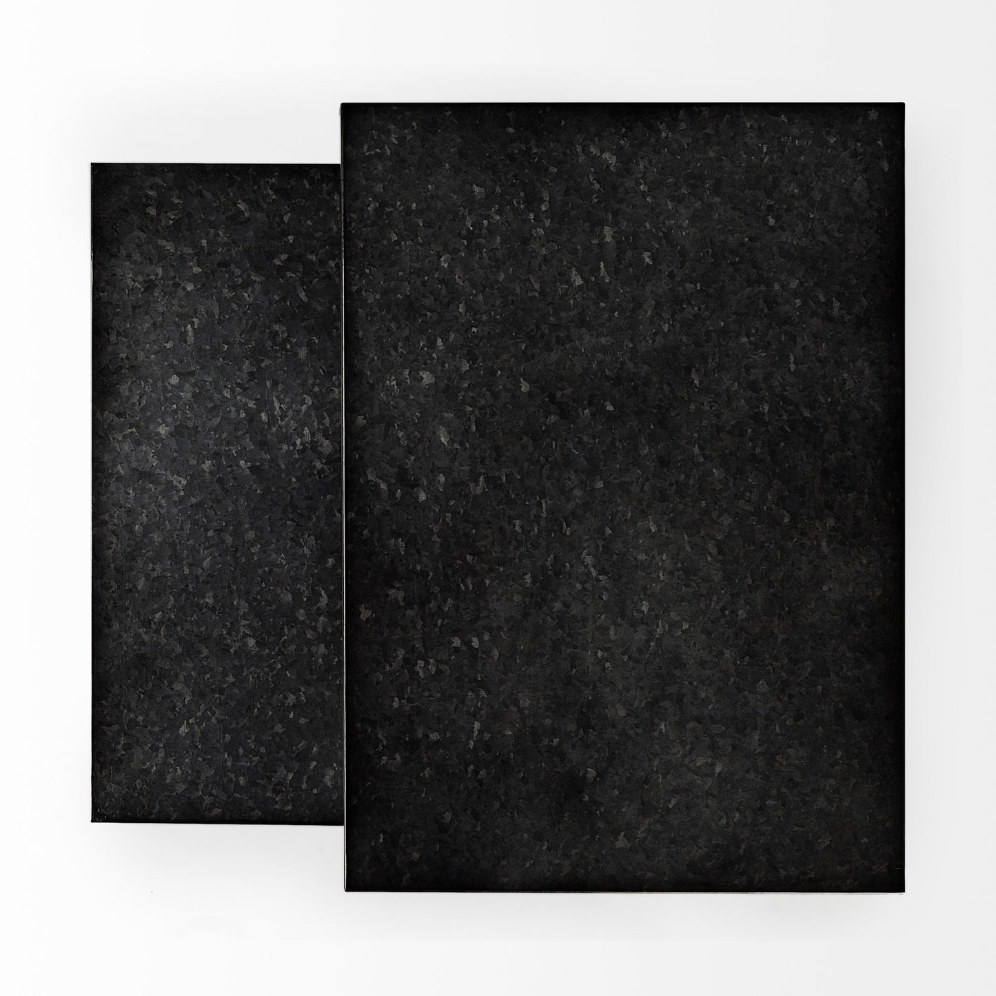 Kasey (Set of 2) 17.7L x 12.6W x 24.4H Galvanized Metal Nesting Accent Tables