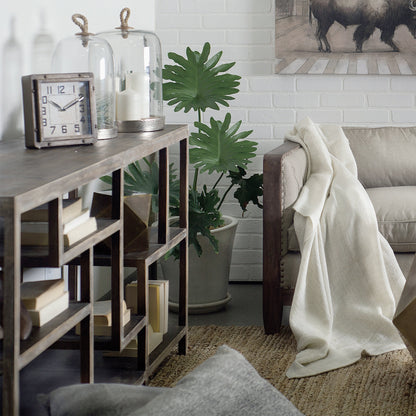 Redding Bronze Toned Metal Square Table Clock