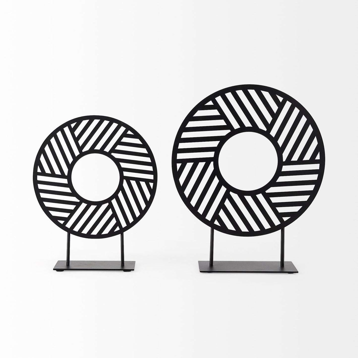 Micra 9.1L x 2.6W x 10.9H Matte Black Metal Decorative Object on a Stand