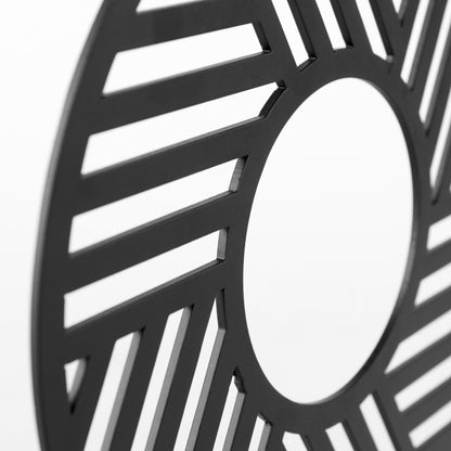 Micra 9.1L x 2.6W x 10.9H Matte Black Metal Decorative Object on a Stand