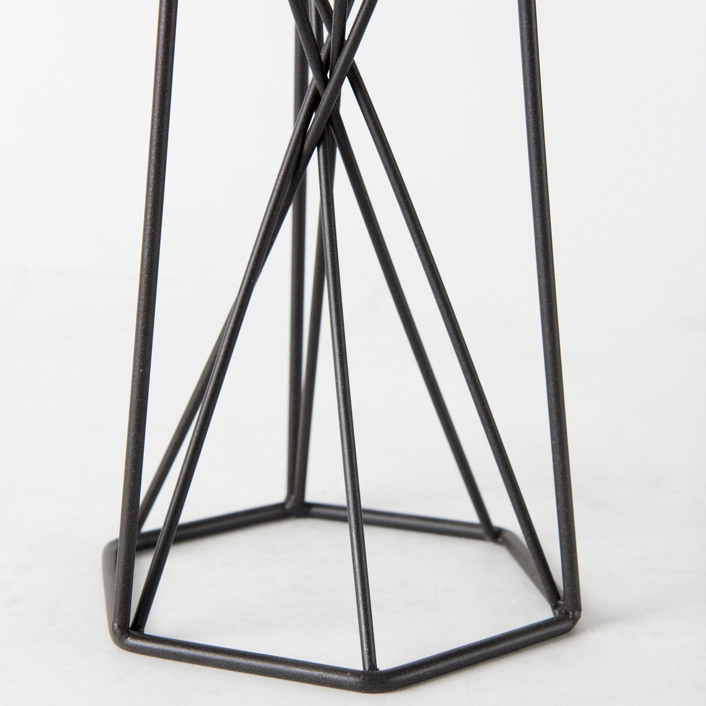 Sixx I Small Antiqued Metal Hexagonal Table Candle Holder