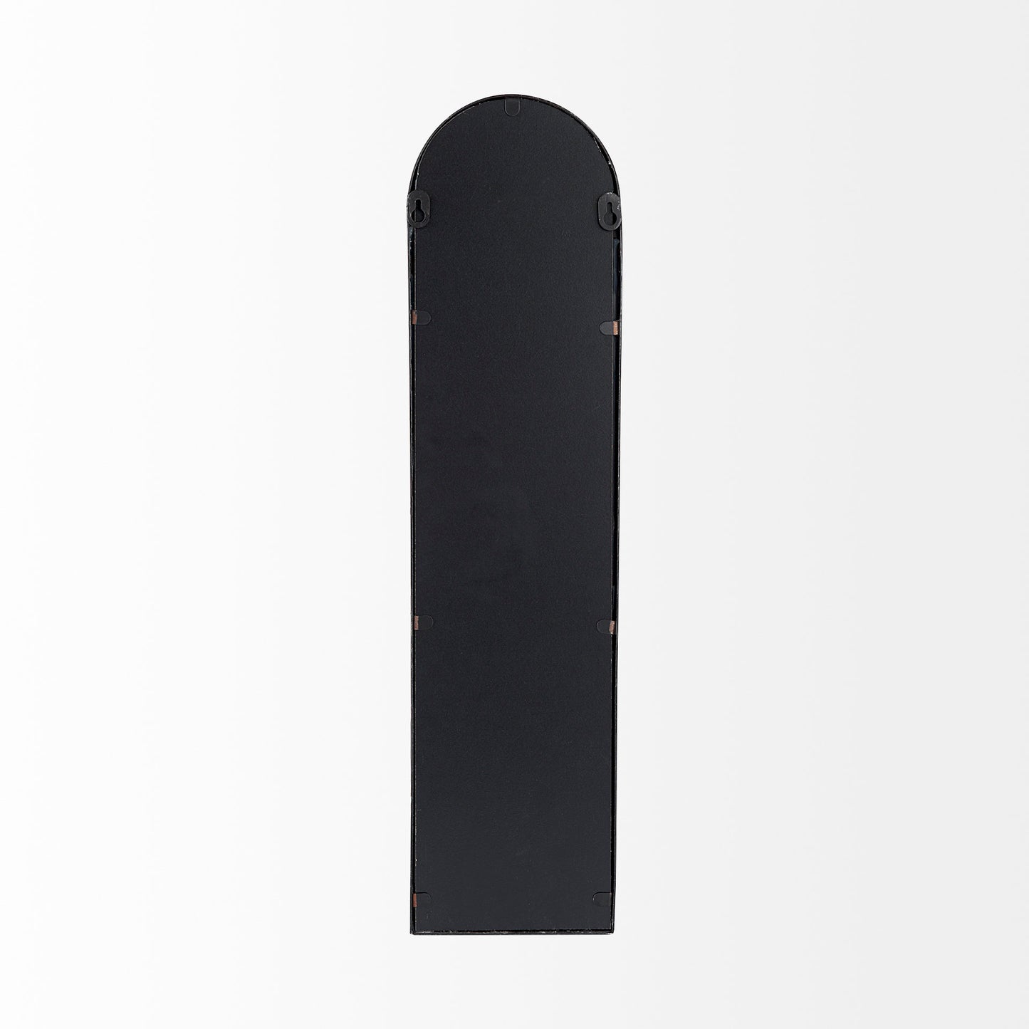 Evianna 7L x 7W x 25H Mirrored W/Black Metal Frame Wall Candle Holder