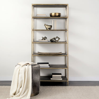 Karmel 12L x 12W Gold Hammered Aluminum Bowl