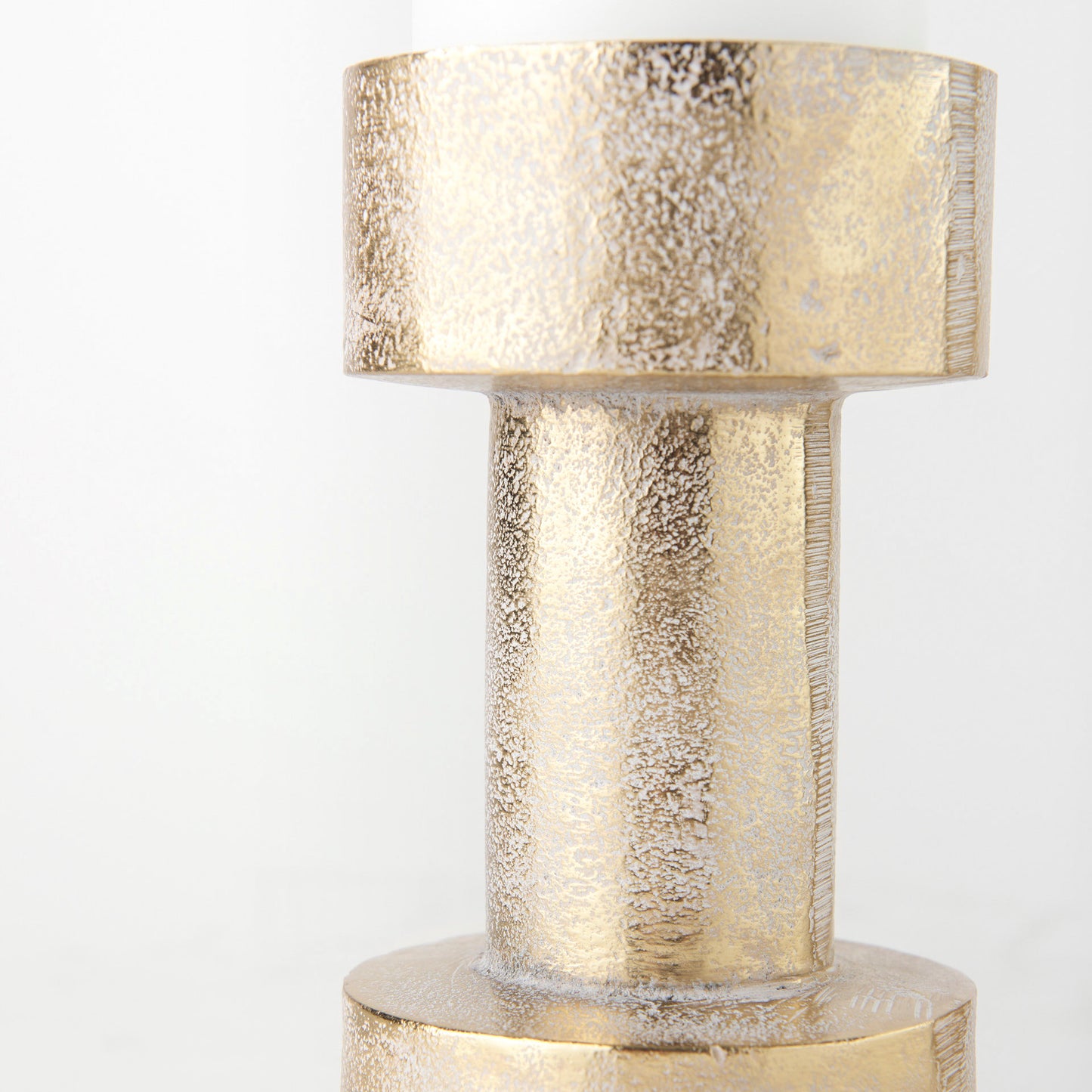 Bolton 3.9L x 3.9W x 10.6H Gold Metal Table Candle Holders