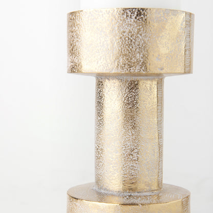 Bolton 3.9L x 3.9W x 10.6H Gold Metal Table Candle Holders