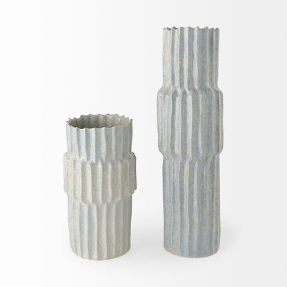 Cardon 14.4H Gray Ceramic Vase