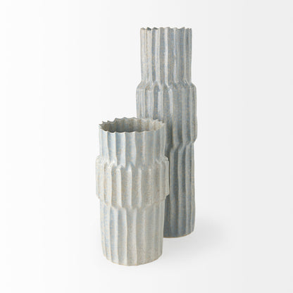 Cardon 14.4H Gray Ceramic Vase