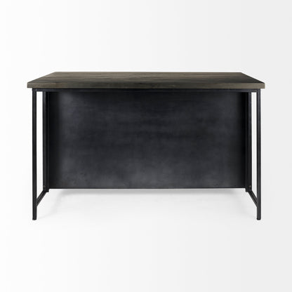 Dimitra 62.0L x 32.0W x 36.0H Dark Iron W/Glass Doors Kitchen Island