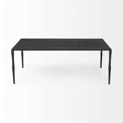 Timothy 42.0 X 22.0 X 15.5 Ebony Black Iron Coffee Table