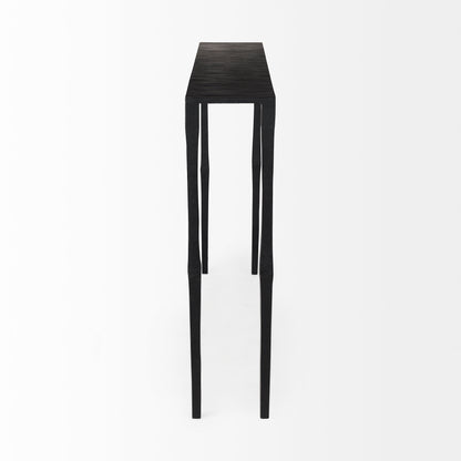 Timothy 48.0 X 8.0 X 30.0 Ebony Black Iron Console Table