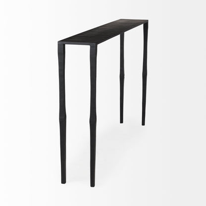 Timothy 48.0 X 8.0 X 30.0 Ebony Black Iron Console Table