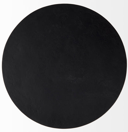 Timothy 16.0L x 16.0W X 20.0H Ebony Black Iron Side Table