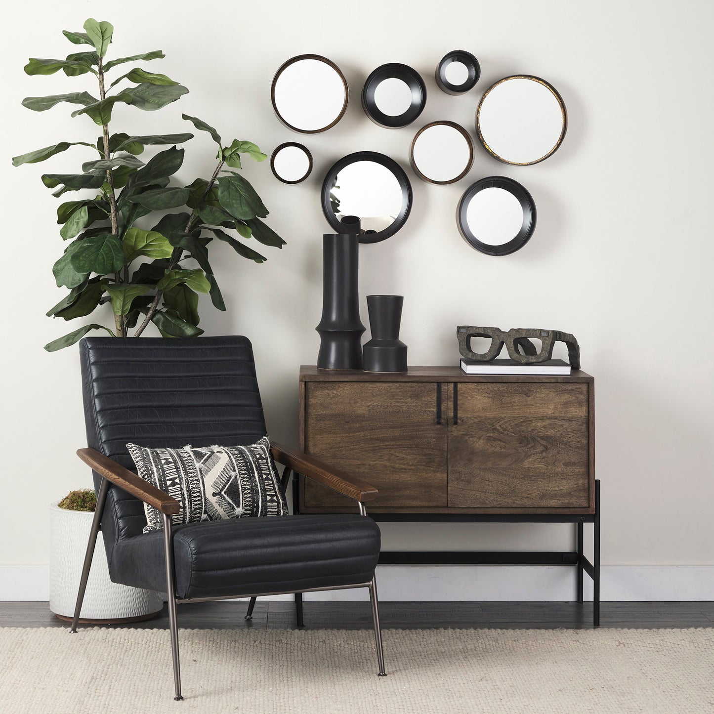 Elliot 13L x 14W Brown Wooden Eyeglasses