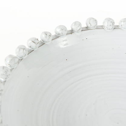 Basin 16" Round Off-White Glazed Decorative Bowl