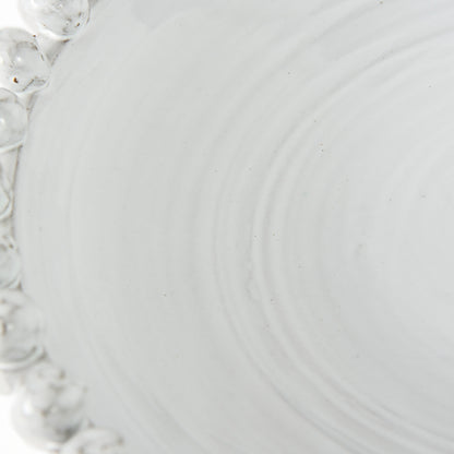 Basin 16" Round Off-White Glazed Decorative Bowl