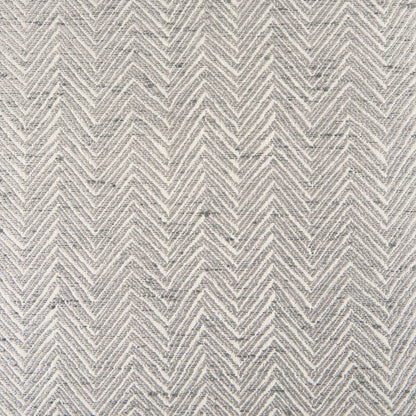 Charlotte 55.0L Gray Herringbone Fabric Seat w/ Antique Nickel Metal Frame Bench