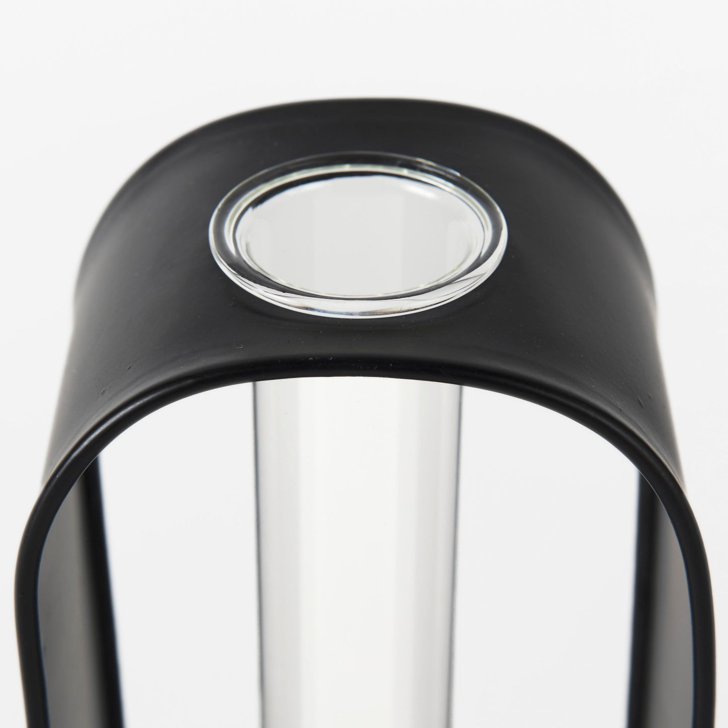 Boyer 5.1L x 3.0W x 12.0H Black Metal W/Glass Set of Two Test Tube Decorative Objects