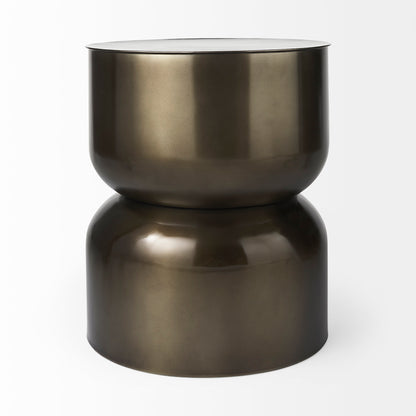 Catriona 17L x 17W x 20H Gold Accent Hourglass Table