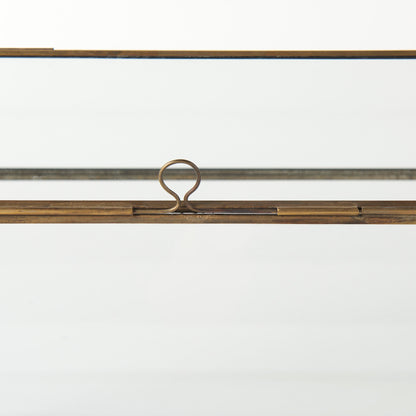 Hutt 16L x 6W x 9H Gold Glass Terrarium Box