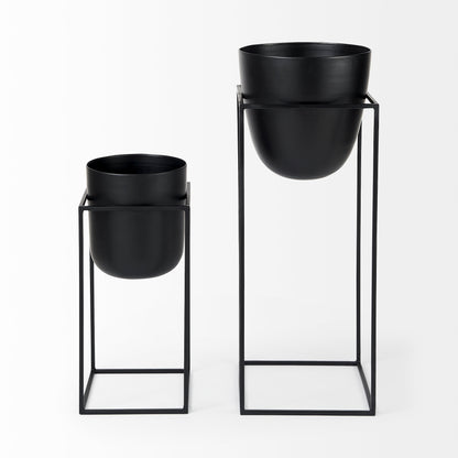 Bumble (Set of 2) 12L x 12W x 32H Black Plant Stands