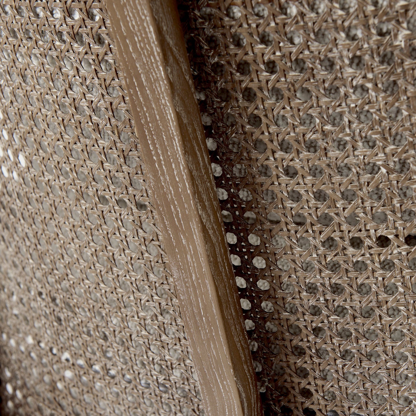 Landon 25.6L x 29.1W x 30.5H Light Brown Wood W/ Cream Fabric Seat and Cane Back Accent Chair